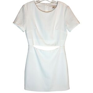Karlie White Mini Dress Medium Short Sleeve Bodycon Graduation Wedding Med